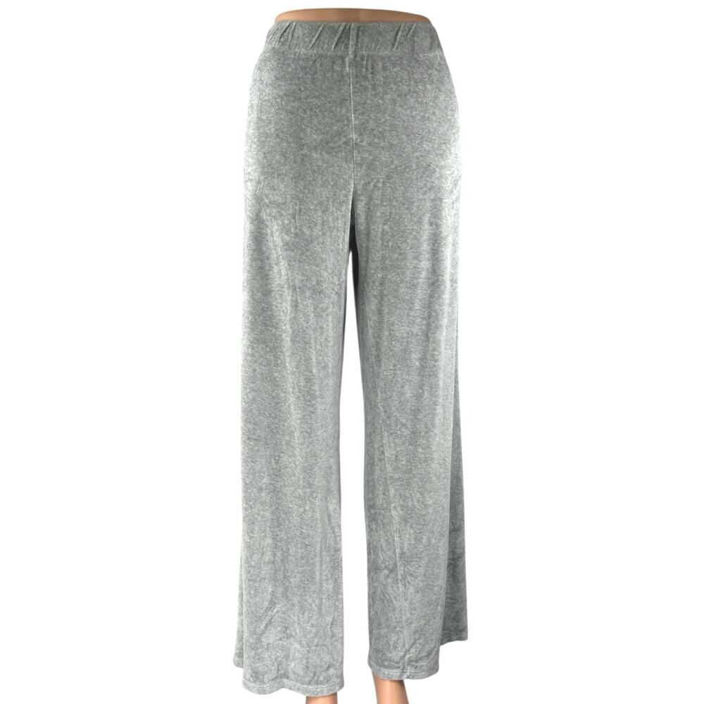Bella Dahl Women's Gray High Rise Yoga Lounge Trousers Wide Leg Pants Size M